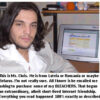 Man sitting by a computer screen.