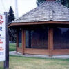 World's largest twine ball display in gazebo.