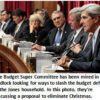 People in a meeting, discussing budget issues.
