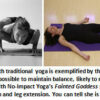 Yoga poses comparison with humorous text.