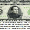 Parody dollar bill featuring Mitt Romney.