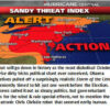 Map showing Hurricane Sandy threat index.