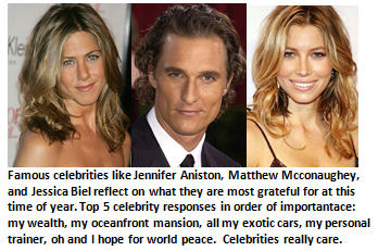 Famous Americans share Thanksgiving messages of gratitude