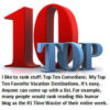 Top 10 graphic with humorous text.