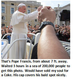 Italy vacation - Pope Francis