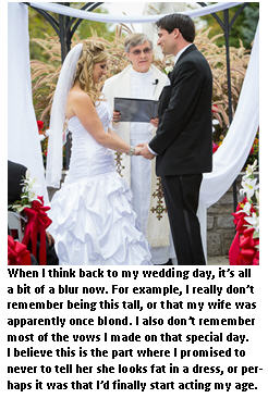 Wedding vows I don’t remember making