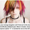 Person with colorful hair and piercings.