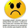 Sad face emoji with attention span text.