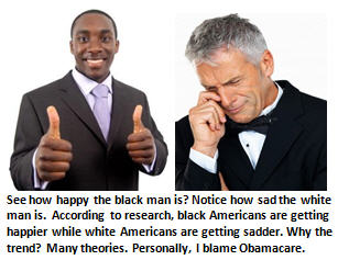 Study says a dark day in America – Blacks are getting happier