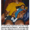 Man napping with baby on his lap.