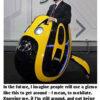 Person on futuristic personal transportation device.