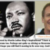 Martin Luther King Jr. and smiling man.