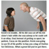 Man and child arguing with text below.