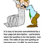 Decoding a job description cartoon