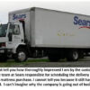 Sears delivery truck with humorous caption.