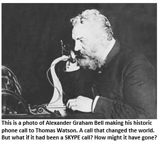 Alexander Graham Bell’s first phone call – using Skype