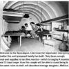 Family inside a stocked emergency shelter.