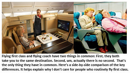 Flying Coach vs. First Class
