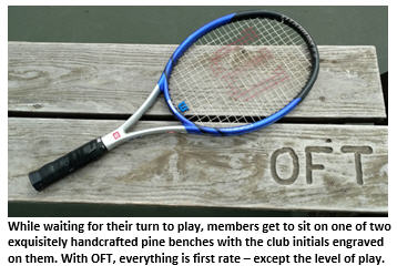 old farts tennis club - bench