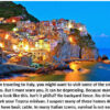 Colorful coastal town on a cliffside.
