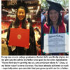 Two graduates holding diplomas at ceremony.