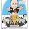 Political satire coloring book cover illustration.