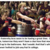 Fraternity party with keg and red cups.