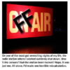 OFF AIR" sign with dramatic text overlay.