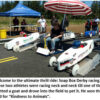 Soap Box Derby cars on starting line.