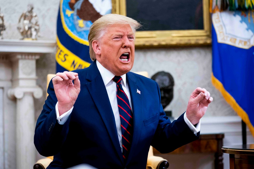 When a reporter asked a question about Syria, the president launched into a 25-minute expletive-laden tirade about the Fake Media, the impeachment witch hunt, and how he was responsible for the Nationals winning the World Series: “I alone could win it.”