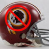 This helmet has been at the center of a heated controversy for years. Many people feel the name “Redskins” is an offensive stereotype for millions of Native Americans. There have been many calls for a less offensive team name. One suggestion which I suspect might not get the nod: The “Washington Negroes.”