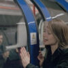 A scene from the film, Sliding Doors, with Gwyneth Paltrow. The film alternates between two storylines, one in which she barely makes the train, the other in which she misses it.