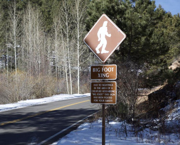When I start my search for Bigfoot, I think I’ll begin right here, at this Bigfoot Crossing sign. I think I’ll put out a trail of Reese's Pieces to lure him to me, just like in ET – unless you think he’s more of an M&M’s fan.