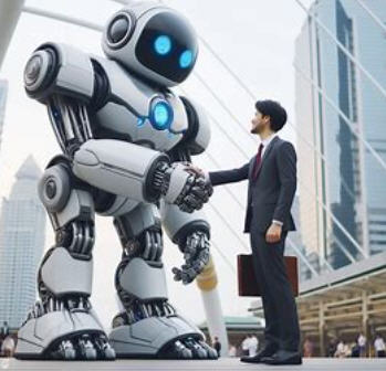 In 2024, one of my resolutions it to make new friends, like this dude. After all, eventually, as Artificial Intelligence gets increasingly sophisticated, it’s just a matter of time before robots like this guy rule the world. I figure, might as well start getting on their good side now, while I still have time.