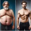 Check out this incredible before and after photo. At left one of our study’s participants before he began our fitness regimen. At right the very same man after completing our program. (Okay, the right photo was taken 25 years earlier, when he was 27. But trust me, he looks even better now). Amazing results!