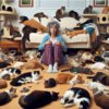 How many cats is the right number for you? Some people have difficulty knowing when to stop. Like this lady. When she got to the point that she couldn’t take 3 steps without tripping over a cat, that should have been a tipoff she had a few too many furry house guests.