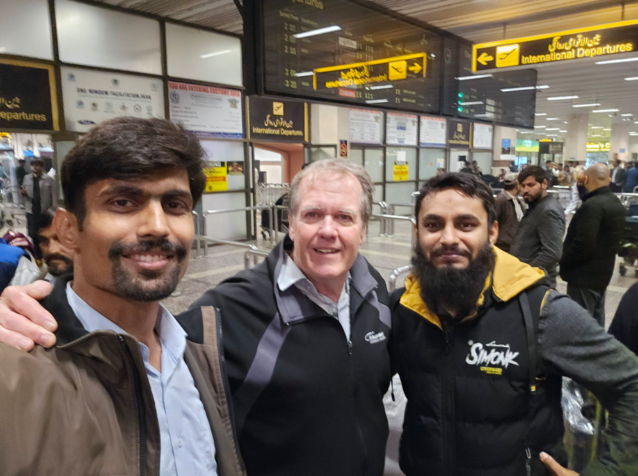 L to R: Hammad, me, Hafiz. This is the final photo we took, as I was leaving them at the Lahore, PK Airport to head home. It was a very emotional moment for me to say goodbye, not knowing when I might ever see them again.