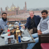 Meet Hafiz (L) and Hammad (R), two amazing young men who I now call family. I spent an incredible week with them in Pakistan. Here we are dining with Lahore, Pakistan’s world-famous 350-year-old Badshahi Mosque in the background.