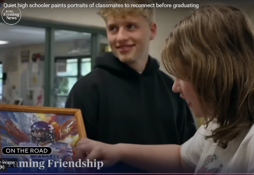 Molly Schaeffer struggled with social anxiety disorder and isolated herself from all her classmates at high school. But eventually she found a remarkable way to make a connection – through painting portraits of her classmates. From On the Road with Steve Hartman.