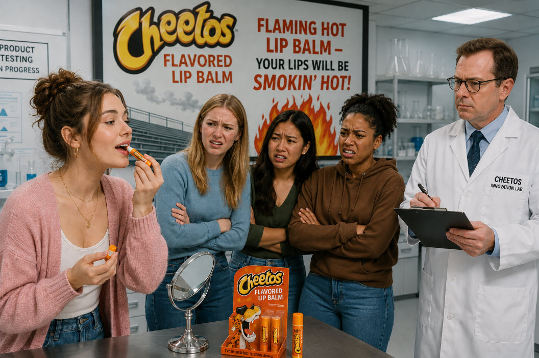 Another epic failure was the 2005 launch by Frito-Lay of Cheetos “Flamin’ Hot” lip balm. (Not making this up.) The fact that it came with a Cheetos-themed key chain didn’t help with sales. If you ask me, nothing says “smooth, soft lips” like a cheese-flavored lip balm that tastes like your mouth is on fire.